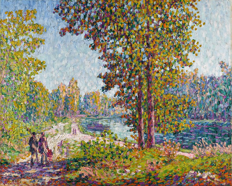 Tranh Francis Picabia - Banks of the Loing in Moret, Hiệu ứng mặt trời [1908]