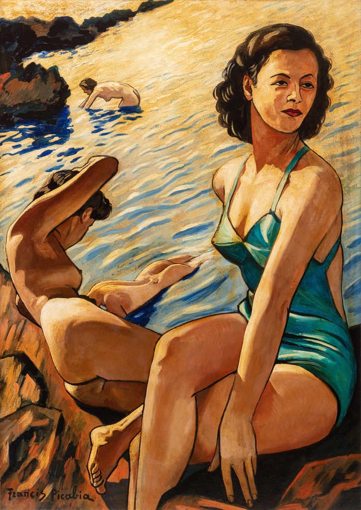 Tranh Francis Picabia - Bốn người phụ nữ bên dòng nước [c.1942]