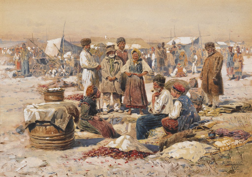 Vladimir Egorovich Makovsky - Chợ quê (1895)