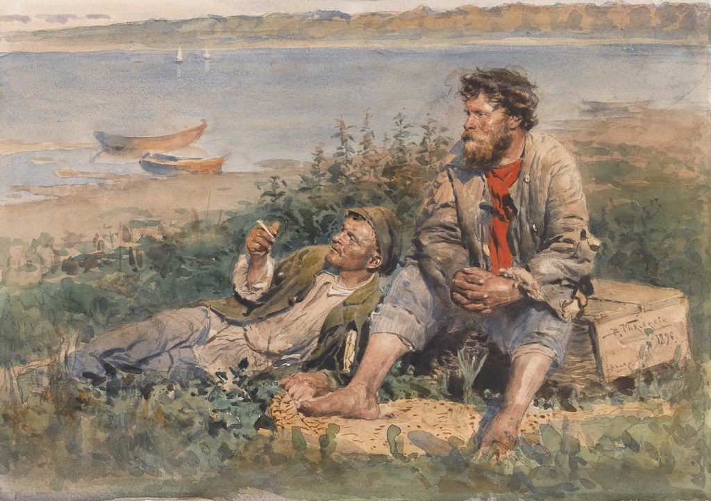Vladimir Egorovich Makovsky - Ngư dân trên sông Volga (1896)